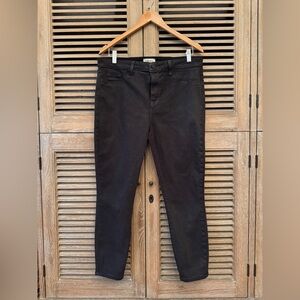 L’AGENCE Margot black coated skinny jeans with silver glitter and *sparkle* 33